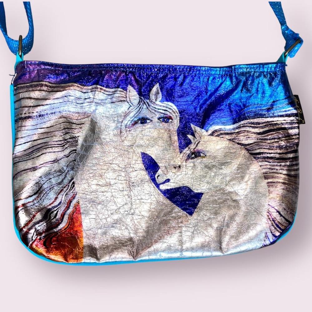Laurel Burch Metallic Unicorn Crossbody Purse